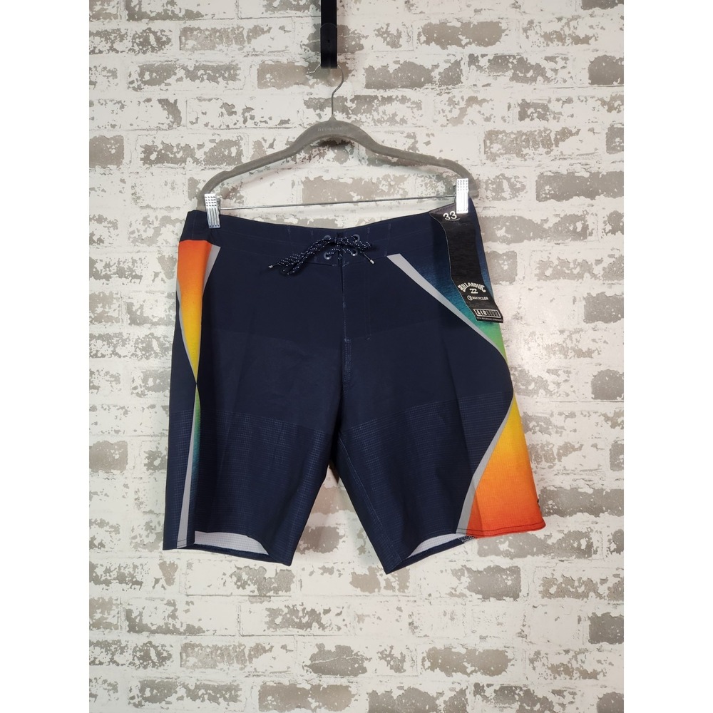 Billabong Airlite Prism Board Shorts Size 33 Blue Colorblock Beach Surf